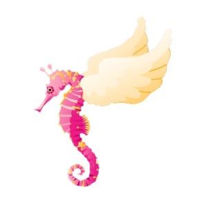 Pink Angelwing Seahorse